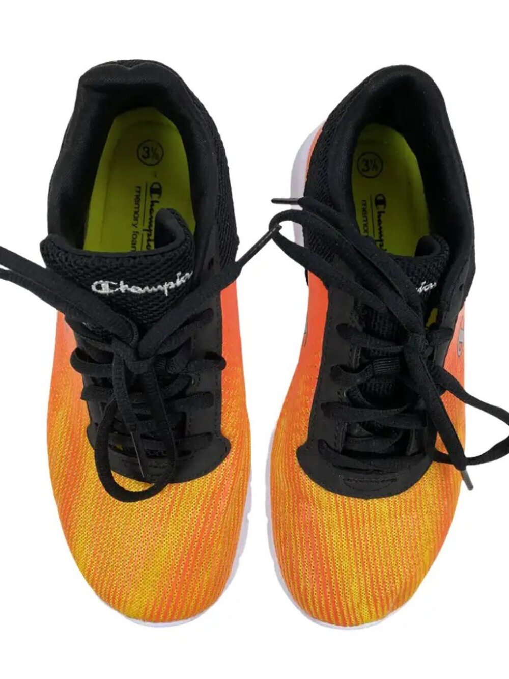 Champion Kids' Gusto XT II Orange Lace-Up Athletic Shoes Size 3.5